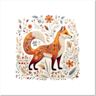 A Cute Fox Scandinavian Style Posters and Art